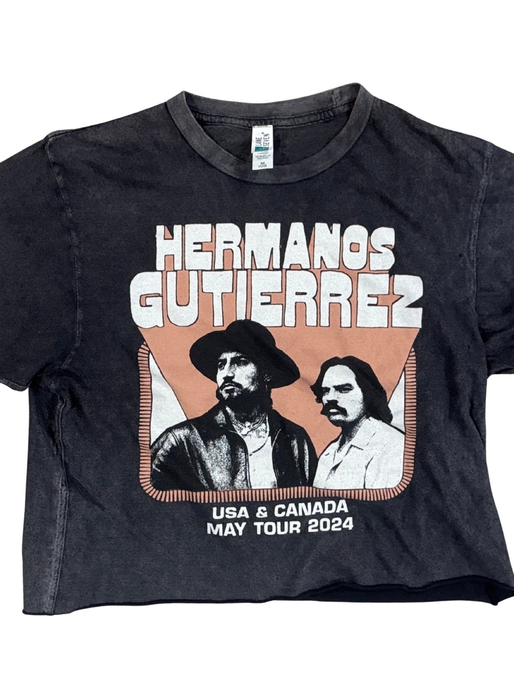 Hermanos Gutierrez USA & Canada May Tour 2024 Vintage Black Tee Cropped